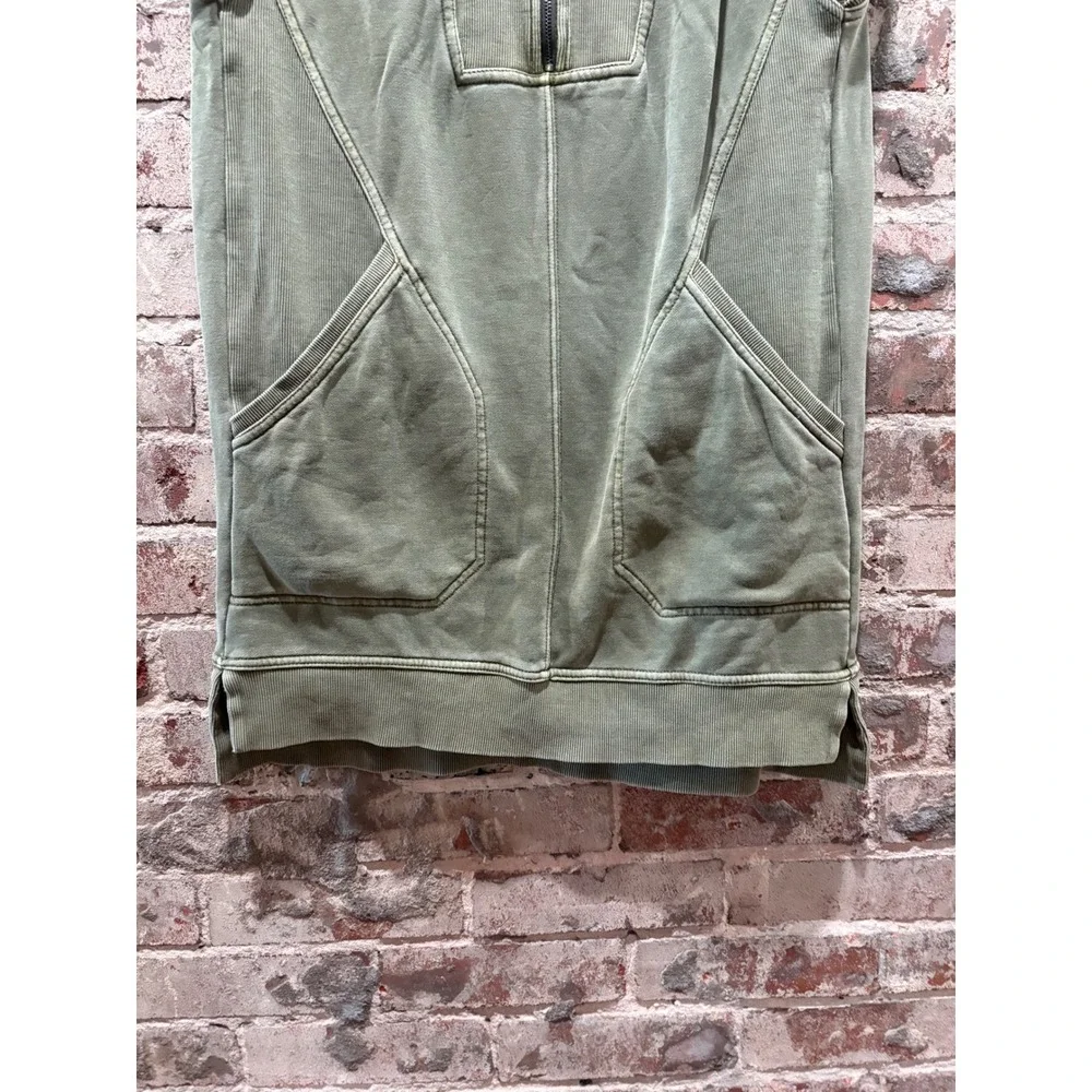 Daily Practice by Anthropologie Meru Zip-Front Mini Dress Green Small - Picture 9 of 10